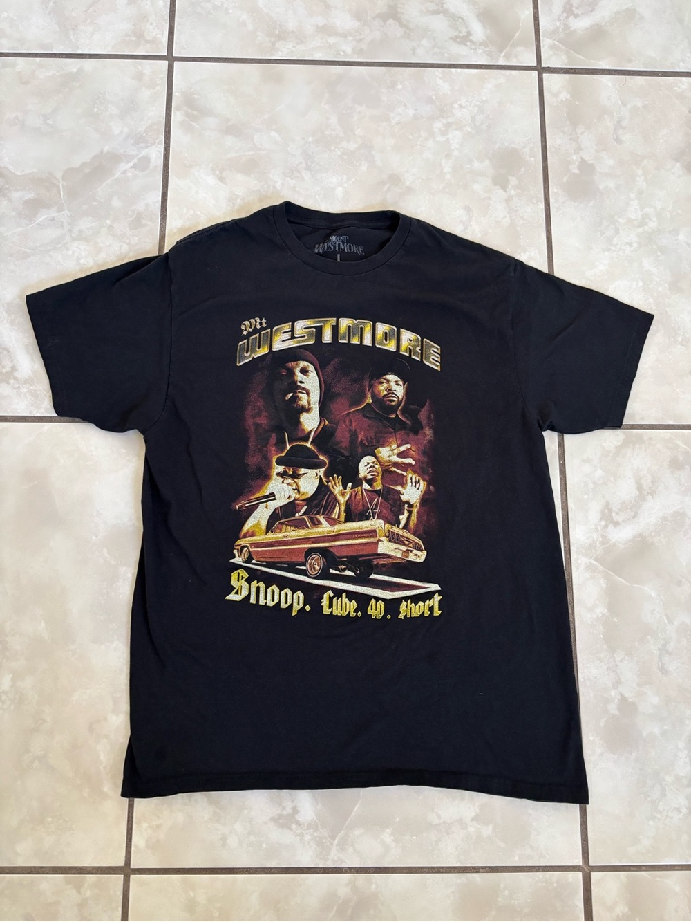 Black Graphic Snoop Dogg, Ice Cube Westmore Large Tee Vintage